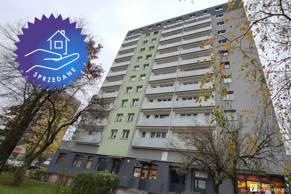 śląskie, Sosnowiec, G. Narutowicza, 2 ustawne pokoje, duży balkon, 2 windy w budynku
